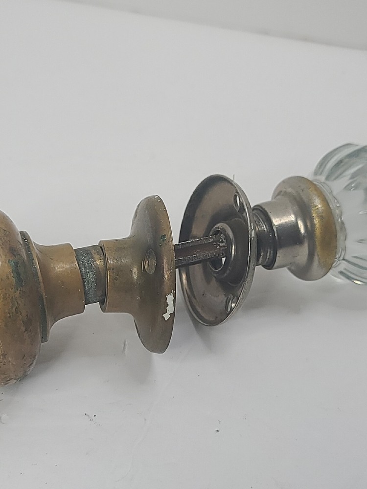 Copper and Crystal Handle Doorknob Vintage