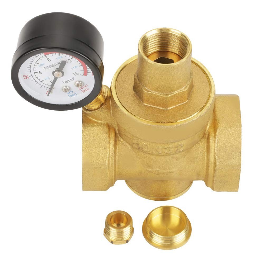 DN32 Pressure Reducers, 1-1/4inch Brass Valve with Limiter 1-1/4''...