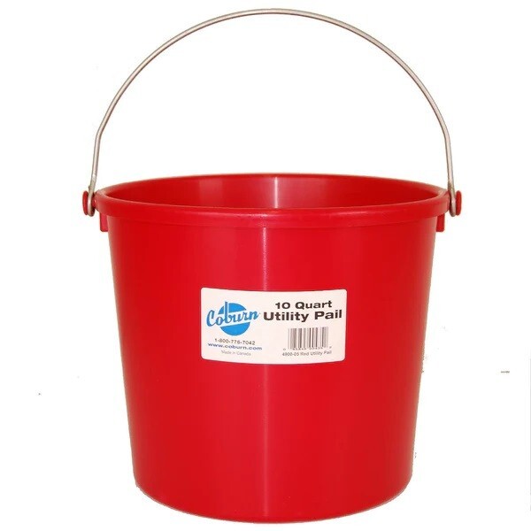 Utility Pail 10 qt Red