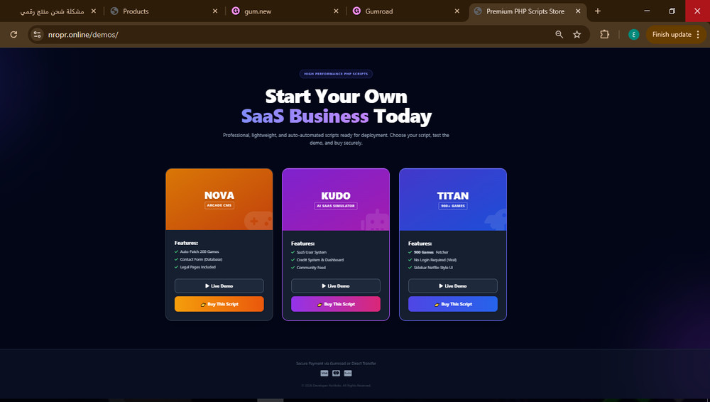 All-in-One PHP Scripts Bundle – Games + AI SaaS + 300+ Games