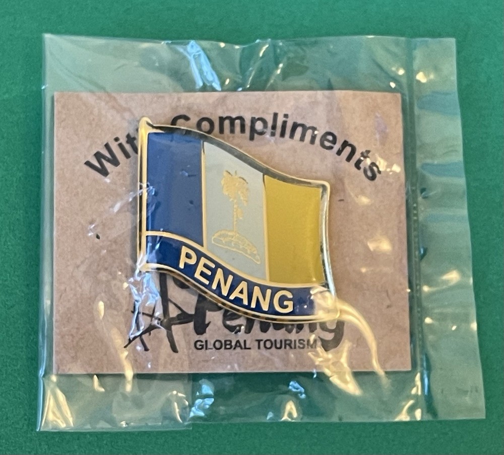 Penang, Malaysia Flag Souvenir Lapel Pin Back