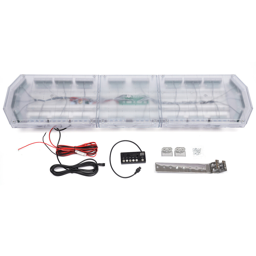 48" 88LED Emergency Beacon Warn Tow Truck Strobe Light Bar Traffic Advisor-Amber