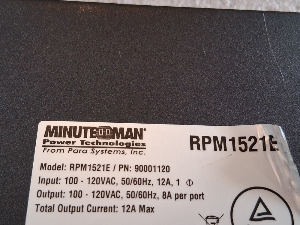 Minuteman RPM1521E Remote Power Manager