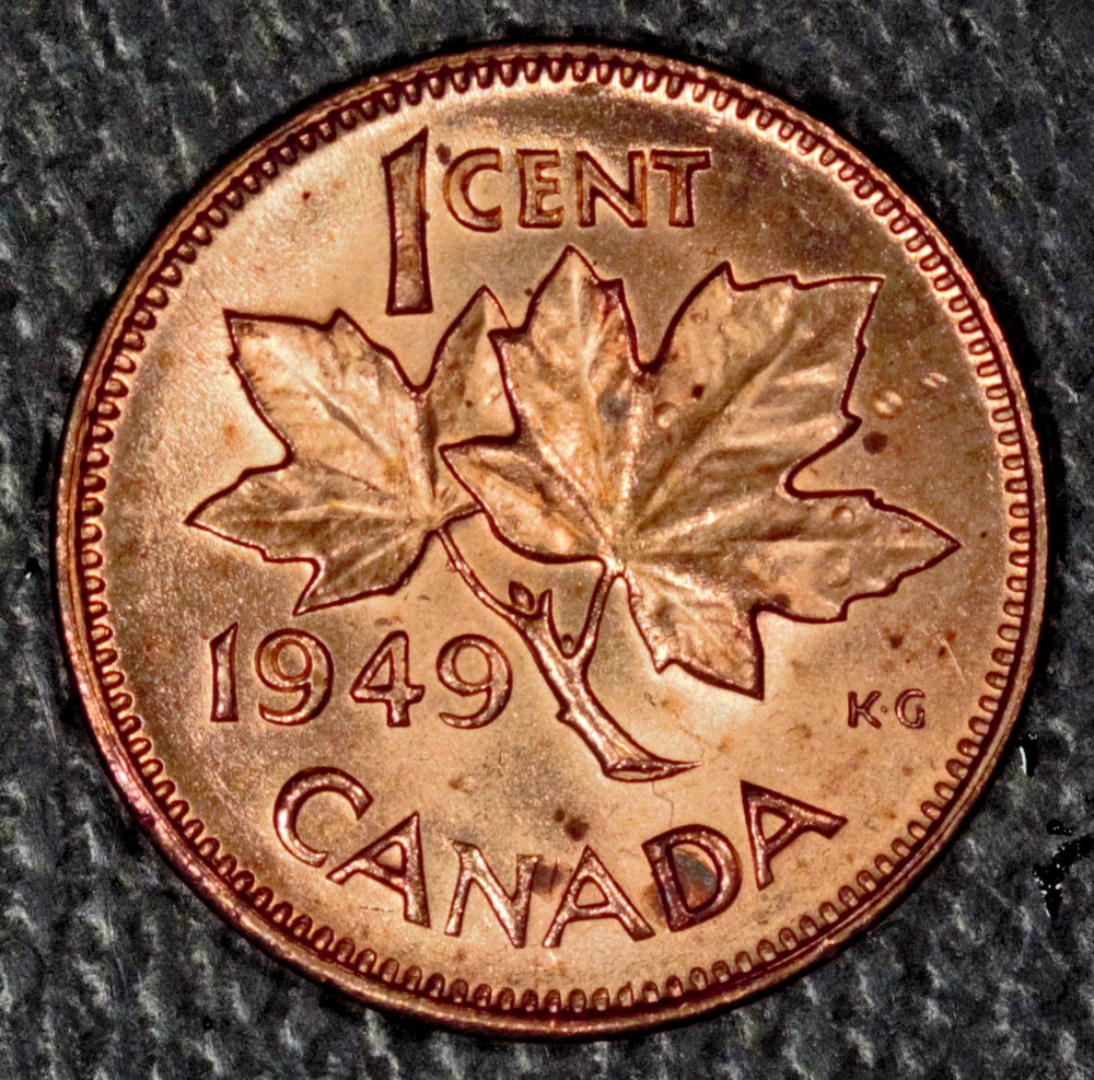 1949 Canada One Cent, Select BU