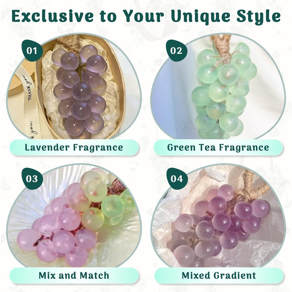 DIY Grape Soap Making Kit - Enough to Make 2 Full Bunches, Includes Silicone ...