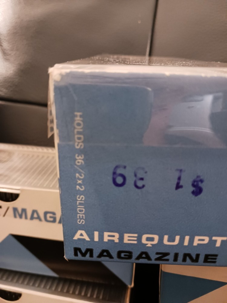 8 Airequipt Automatic Slide Projector Magazines 2x2, 36 Slides Changer Vintage