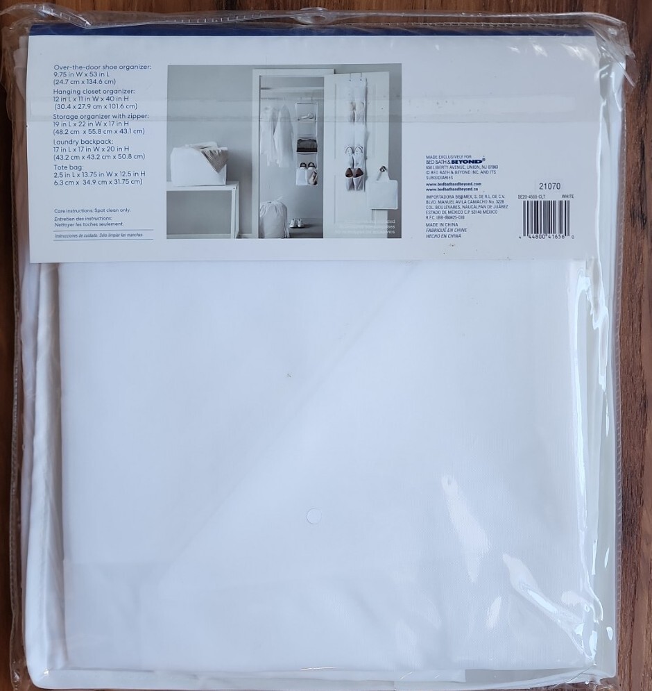 Simply Essential ~ Five (5) Piece ~ Fabric ~ Closet Organizer Set ~ WHITE