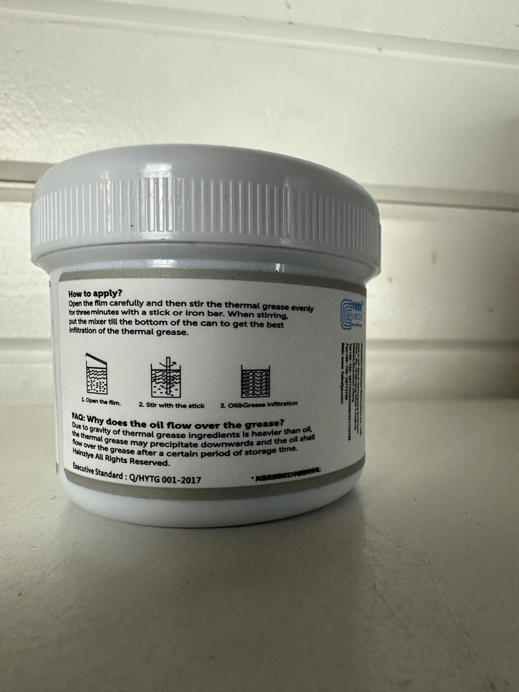 HY700-100g CPU Thermal Heatsink Grease Paste Compound Conductivity No Box