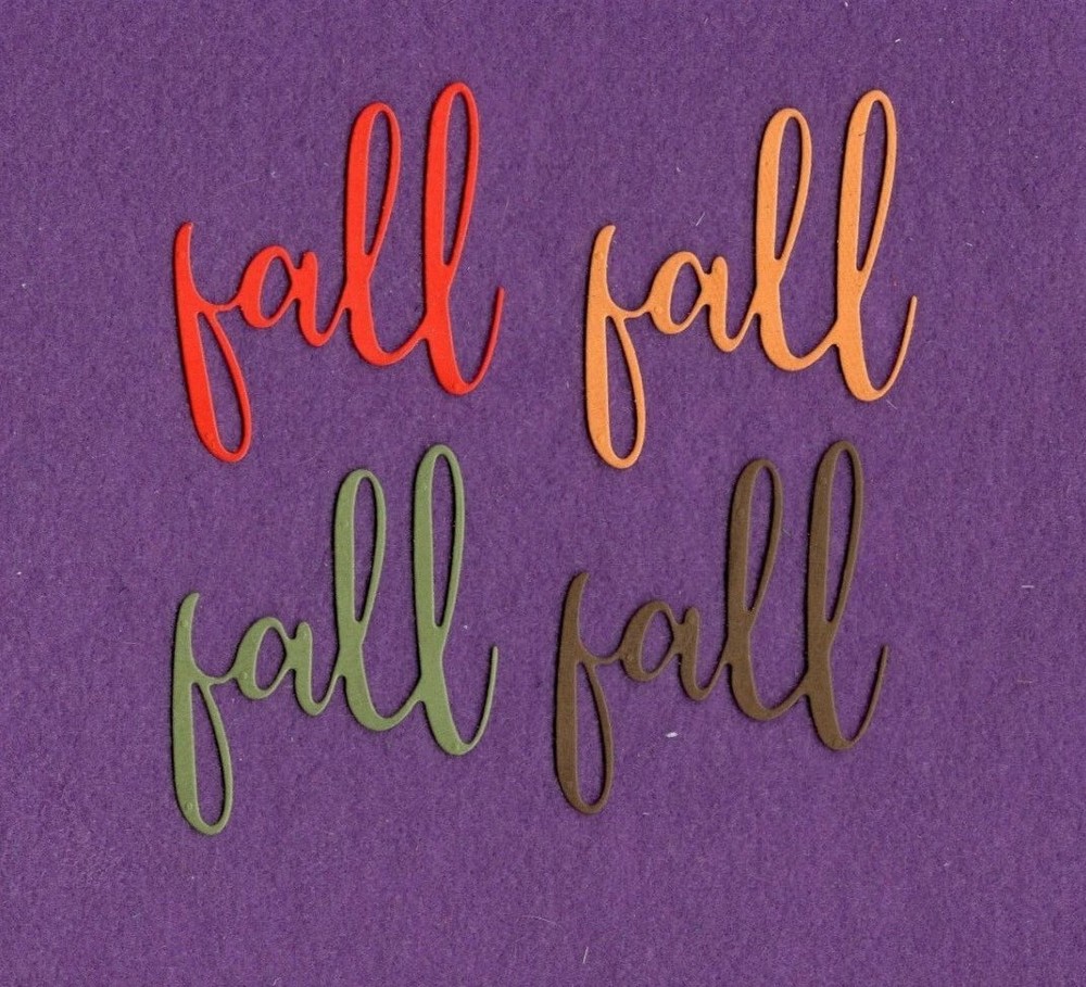 FALL #2 Autumn die cuts scrapbook cards