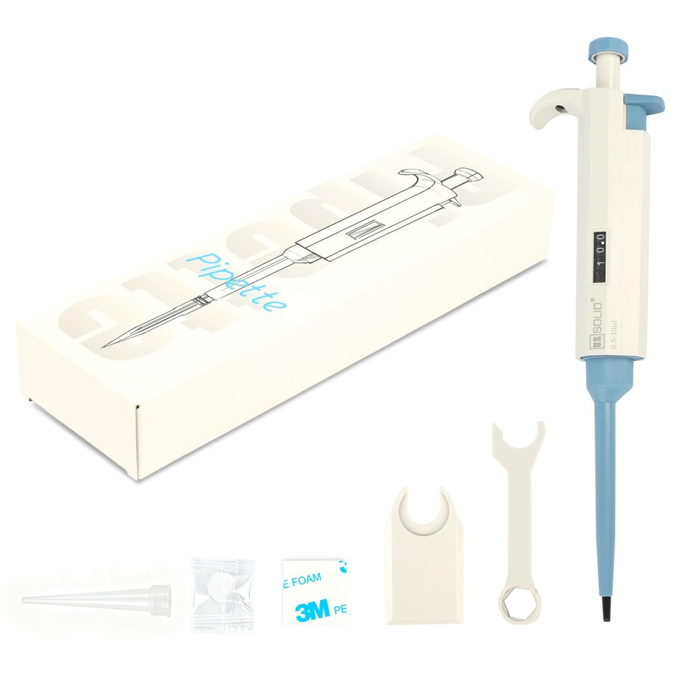 U.S. Solid Single Channel Pipette Adjustable Scientific Micropipette