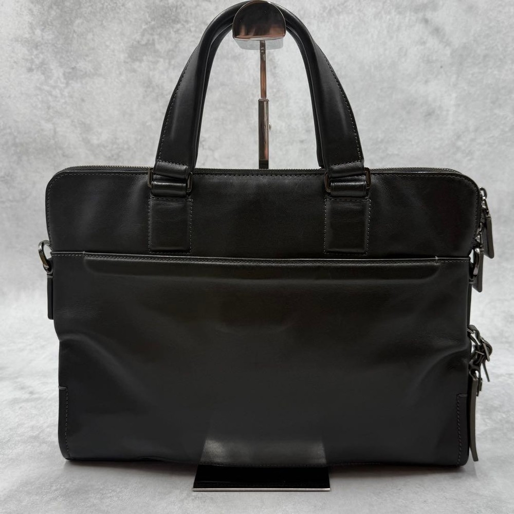 TUMI Harrison Leather Briefcase 2-Way Black **Used**