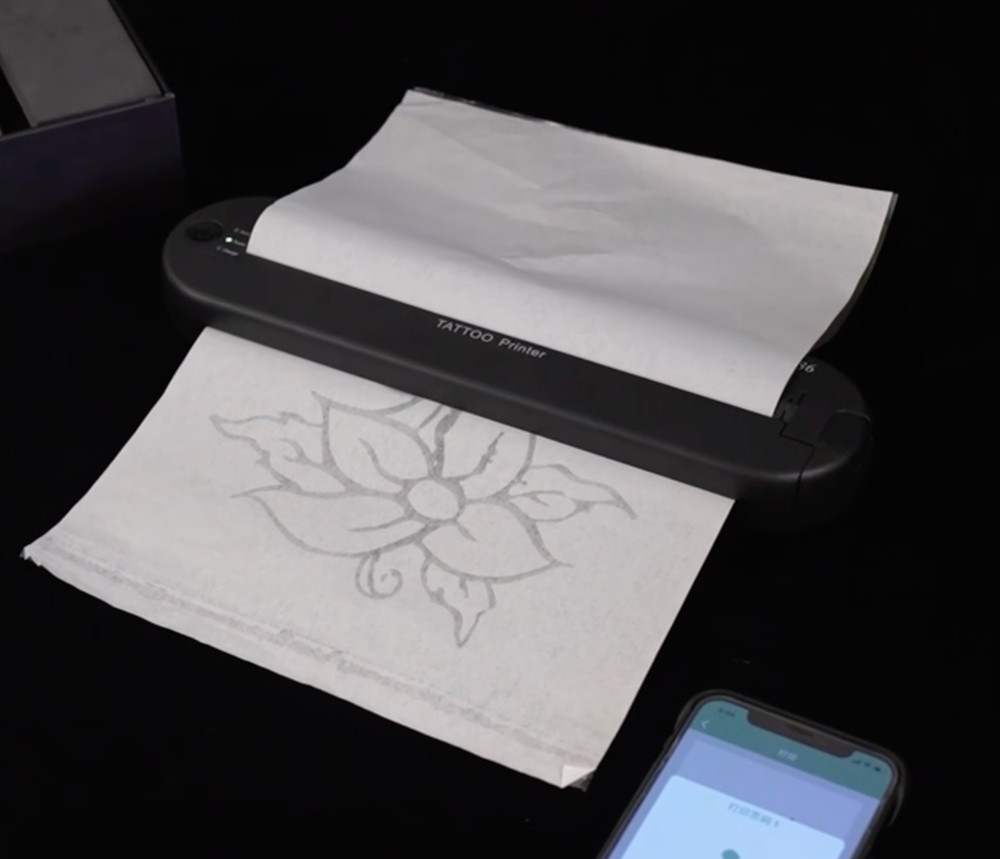 Portable Wireless Compact Bluetooth Tattoo Stencil Machine