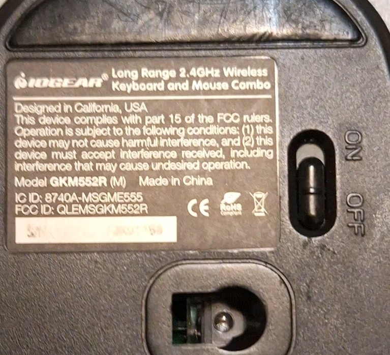 IOGEAR Wireless Mouse Only Pre-owned 2.4Ghz