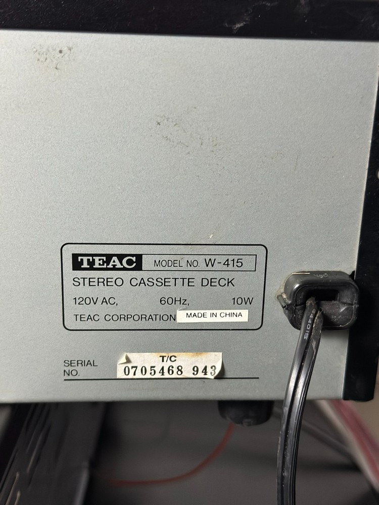 TEAC W 415 Stereo Double Cassette Deck Vintage Audio Working Tested