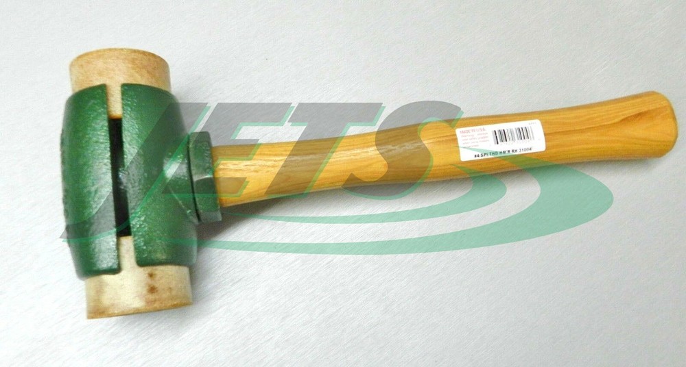 Rawhide Mallet Split Head Hammer #4 GARLAND 31004 with 2" Rawhide Faces 4 Pound