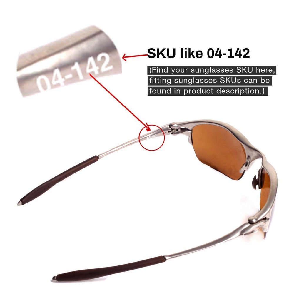 Walleva Polarized Titanium Replacement Lenses For Oakley Half X Sunglasses