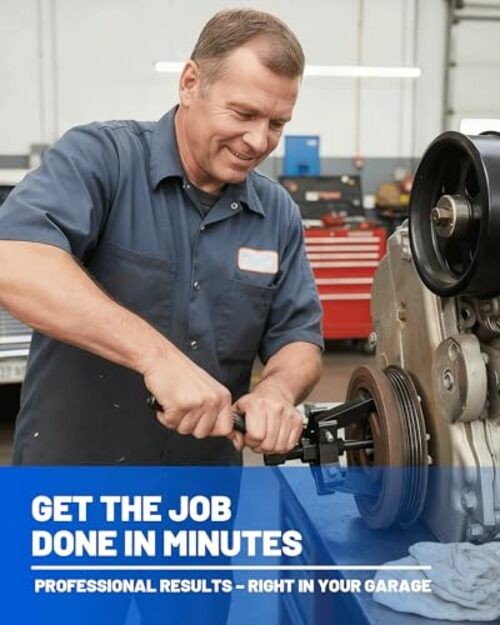 Harmonic Balancer Puller Kit - 3-Jaw Crank Pulley Removal Tool with 4 Force