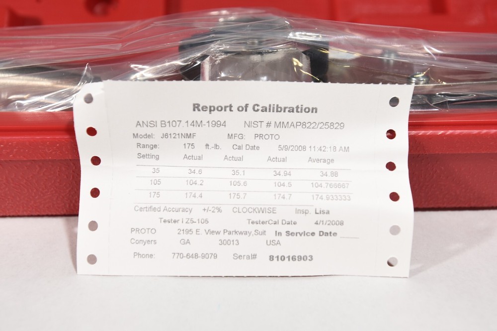 Proto J6121NMF Dial Torque Wrench