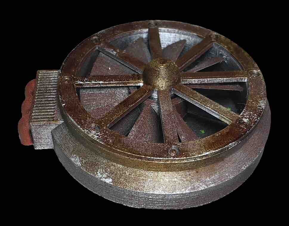Large Ventilation Fan Terrain Painted 40k