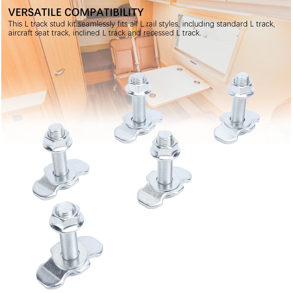 5pcs L Track Double Lug Threaded Stud Nut For Cargo Control