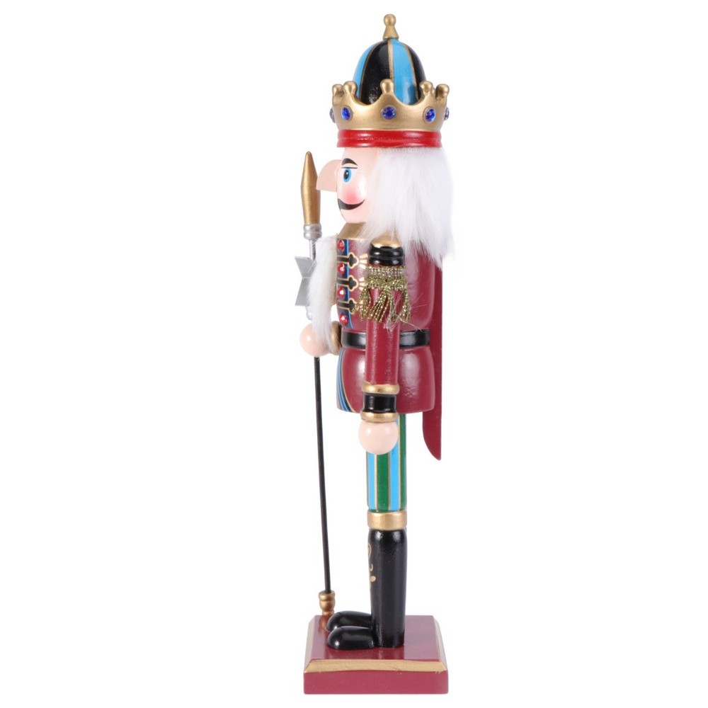 Nutcracker Puppet Ornament Wooden Walnut Shape Desktop Decor