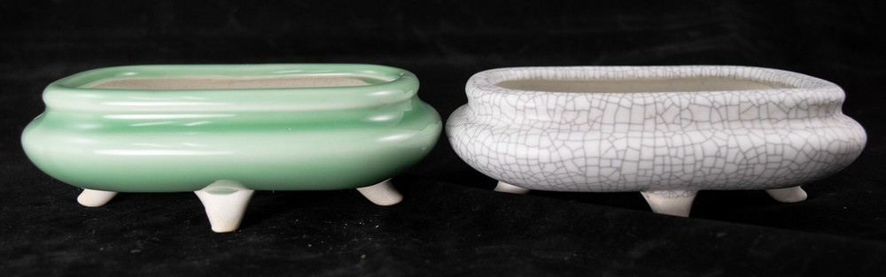 Fine Rectangular Cactus & Succulent, Shito, Mame Bonsai Pot + Mesh 5"x 4"x 1.5"