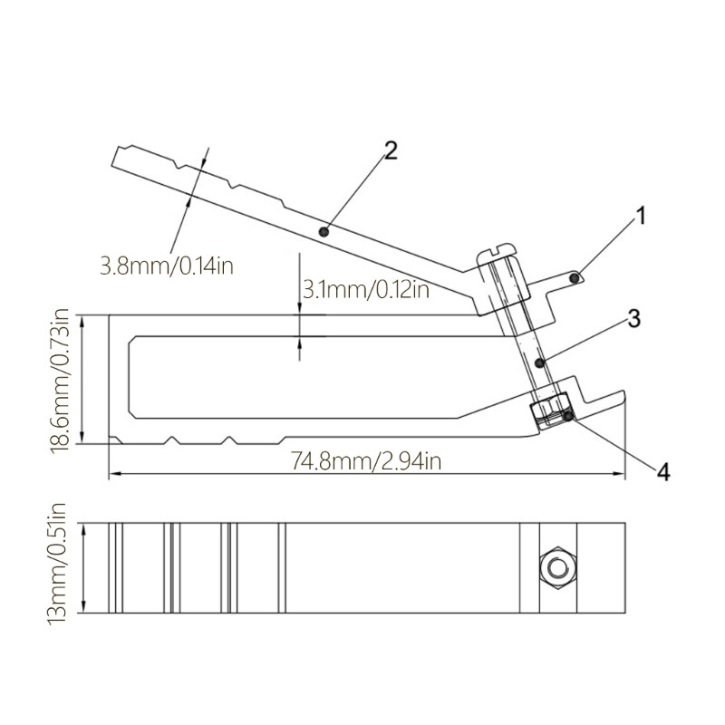 Cage Nut Insertion/Removal Tool Aluminum for Installing or Removing Cage