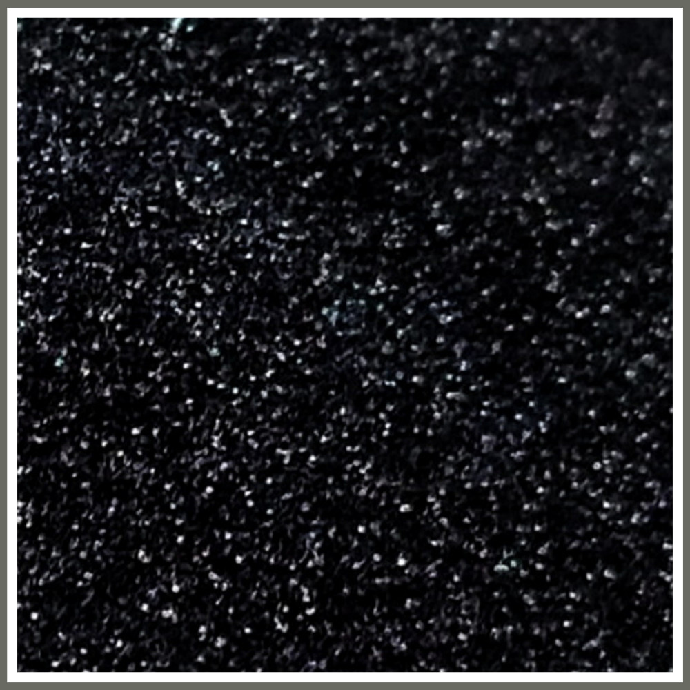 Black Glitter, Fine .015", Intense Black, Solvent Resistant Poly, Epoxy Safe