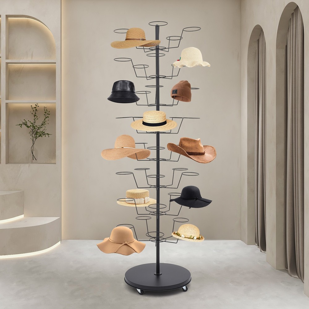 Hat Rack, Freestanding Hat Display Stand, 8-tier Hat Holders