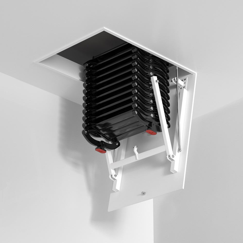 Electirc attic ladder Aluminum folding 9.5ft with remote for loft #