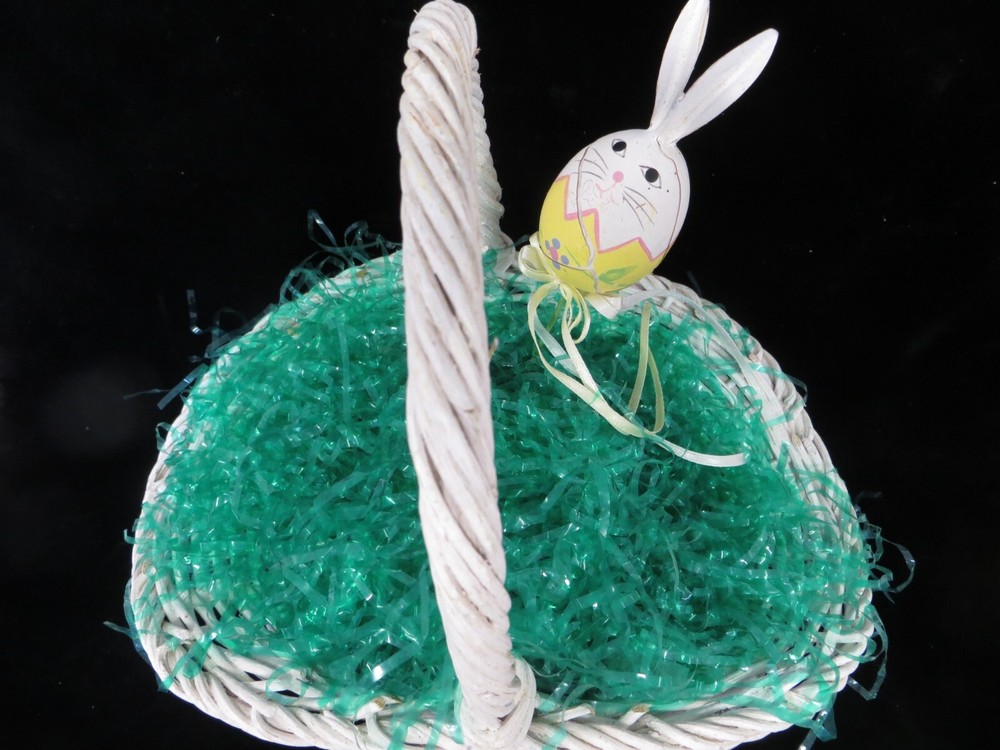White Wicker Easter Basket