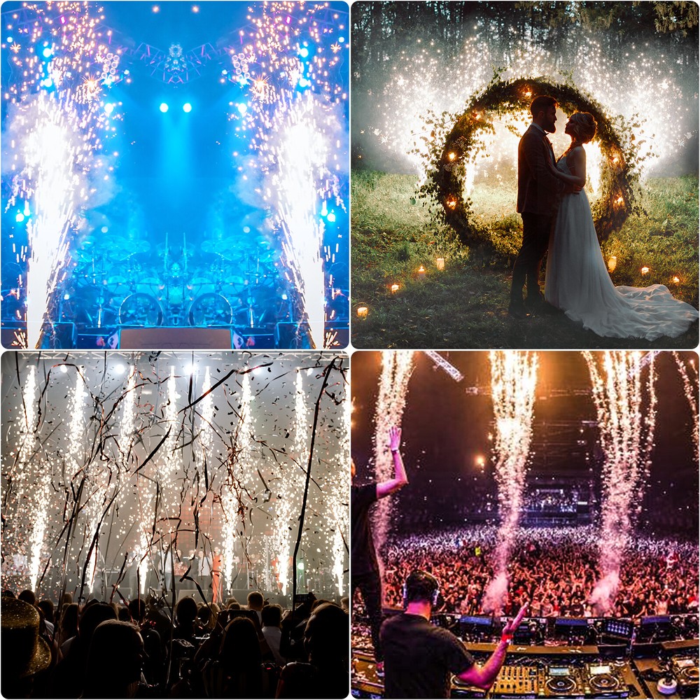 700W Cold Spark Machine DMX Wireless Remote Control Stage Firework Machine