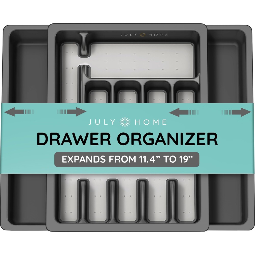 Expandable Kitchen Drawer Organizer Convenient Plastic Flatware Drawer Organizer