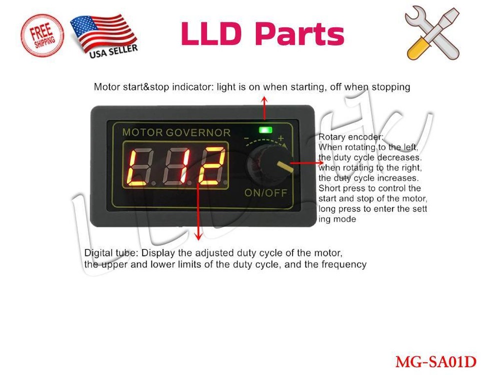 5V-30V Voltage Regulator DC Motor Speed Controller PWM Frequency Duty Cycle LED