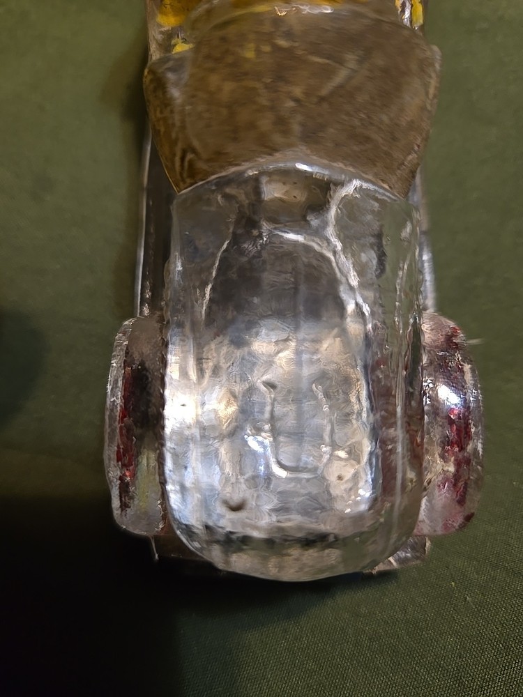 ANTIQUE c1920s CANDY CONTAINER CHICK IN SHELL DRIVING AUTO