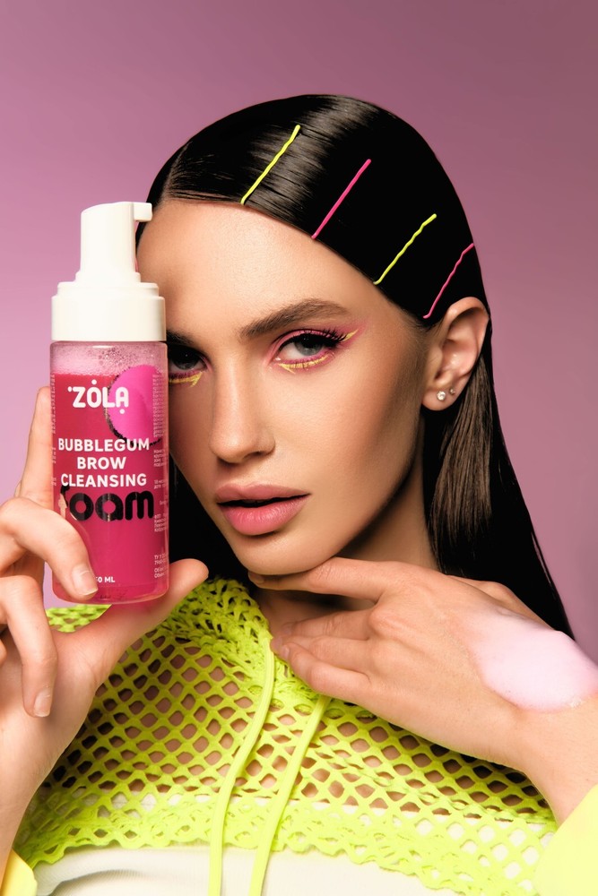 ZOLA EYEBROW CLEANSING FOAM BUBBLEGUM