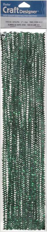 Tinsel Stems 6mmX12" 25/Pkg Green