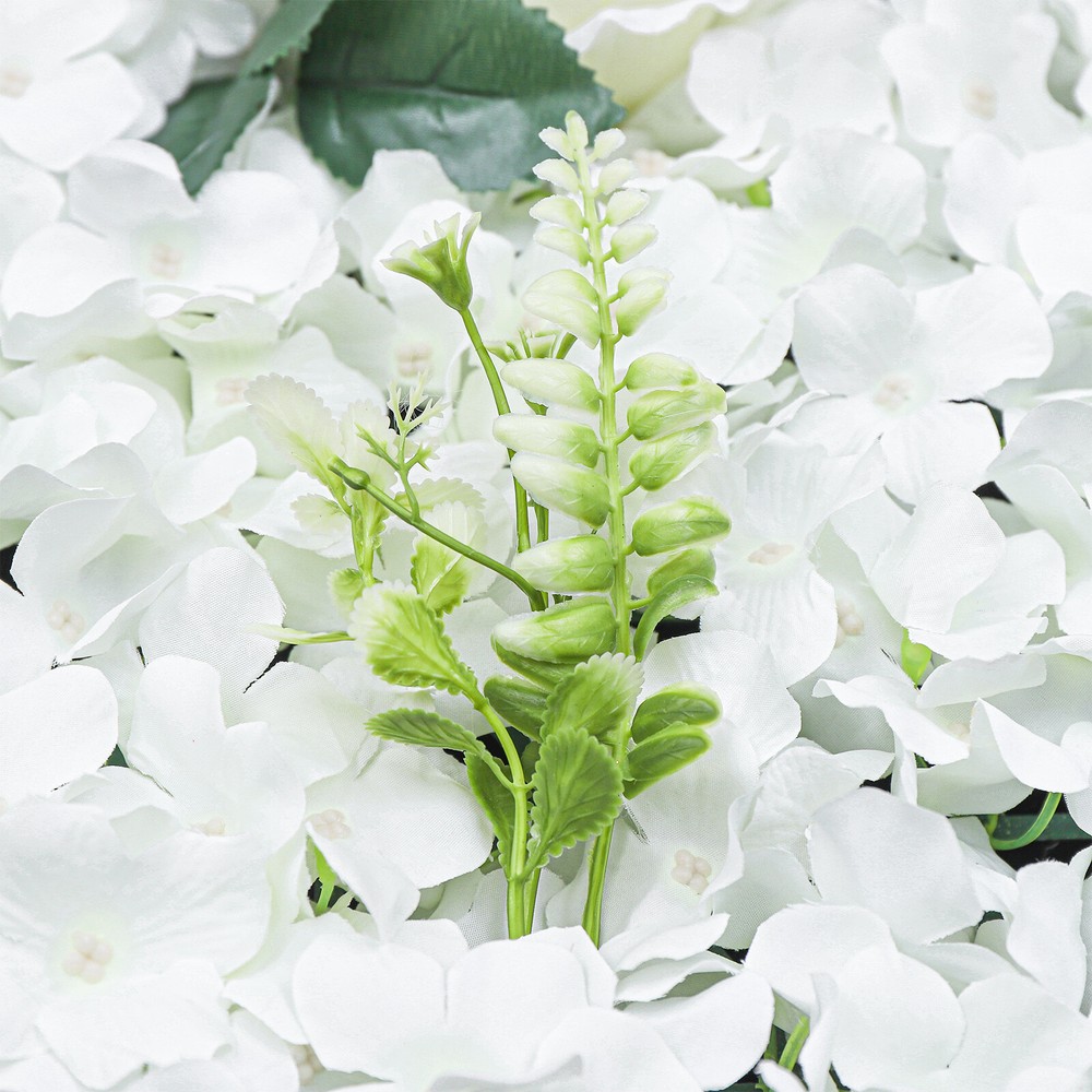 6 Pcs Hydrangea Rose Flower Wall Panel Wedding Party Backdrop Home Decor White