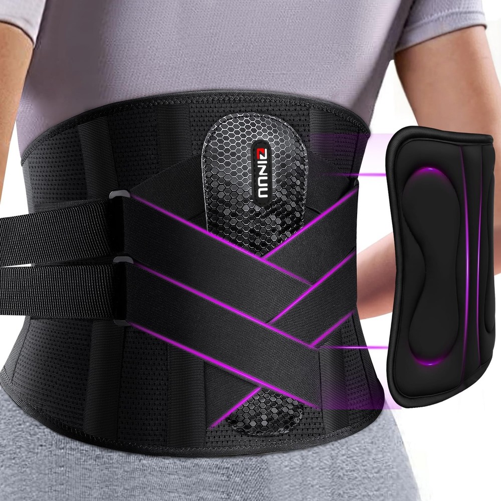 Back Brace for Lower Back Pain with 8X Powerful Bionic Support System, Back S...