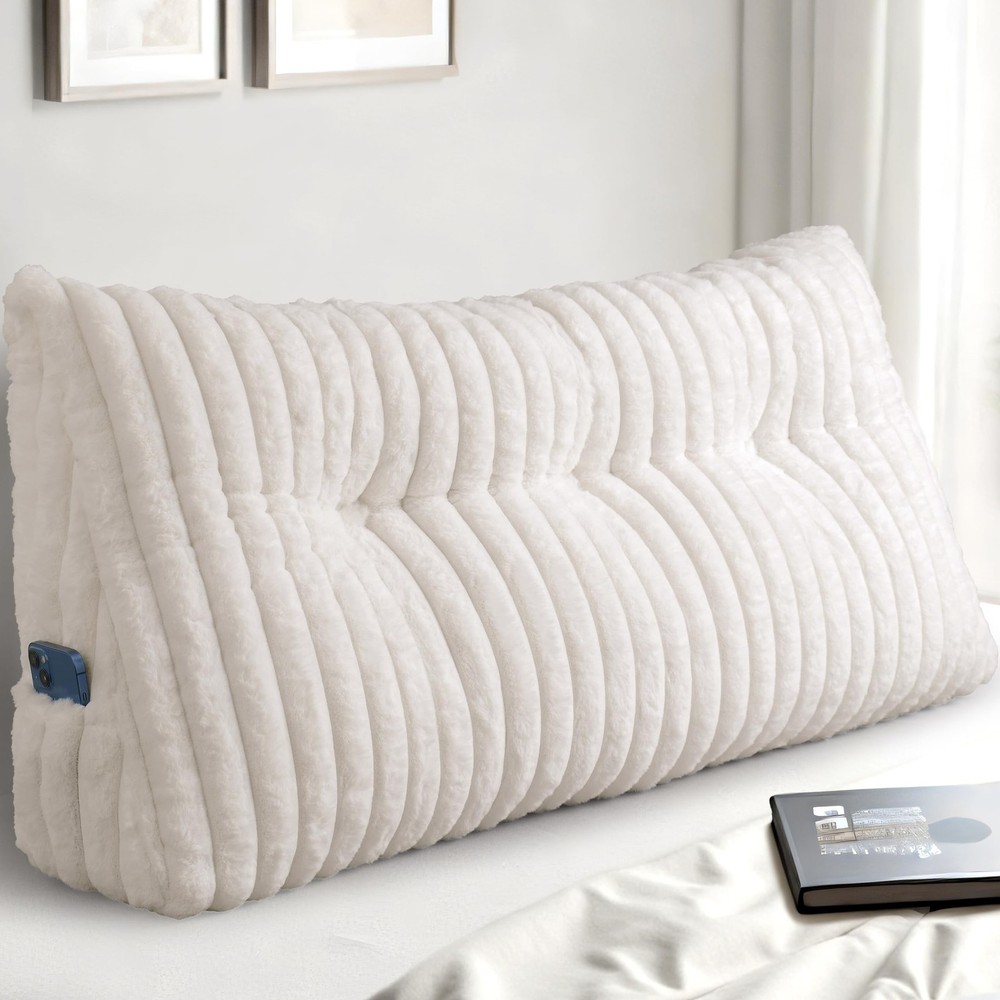 Headboard Pillow Twin XL, Triangular Wedge Pillow Headboard, Cushion Headboar...