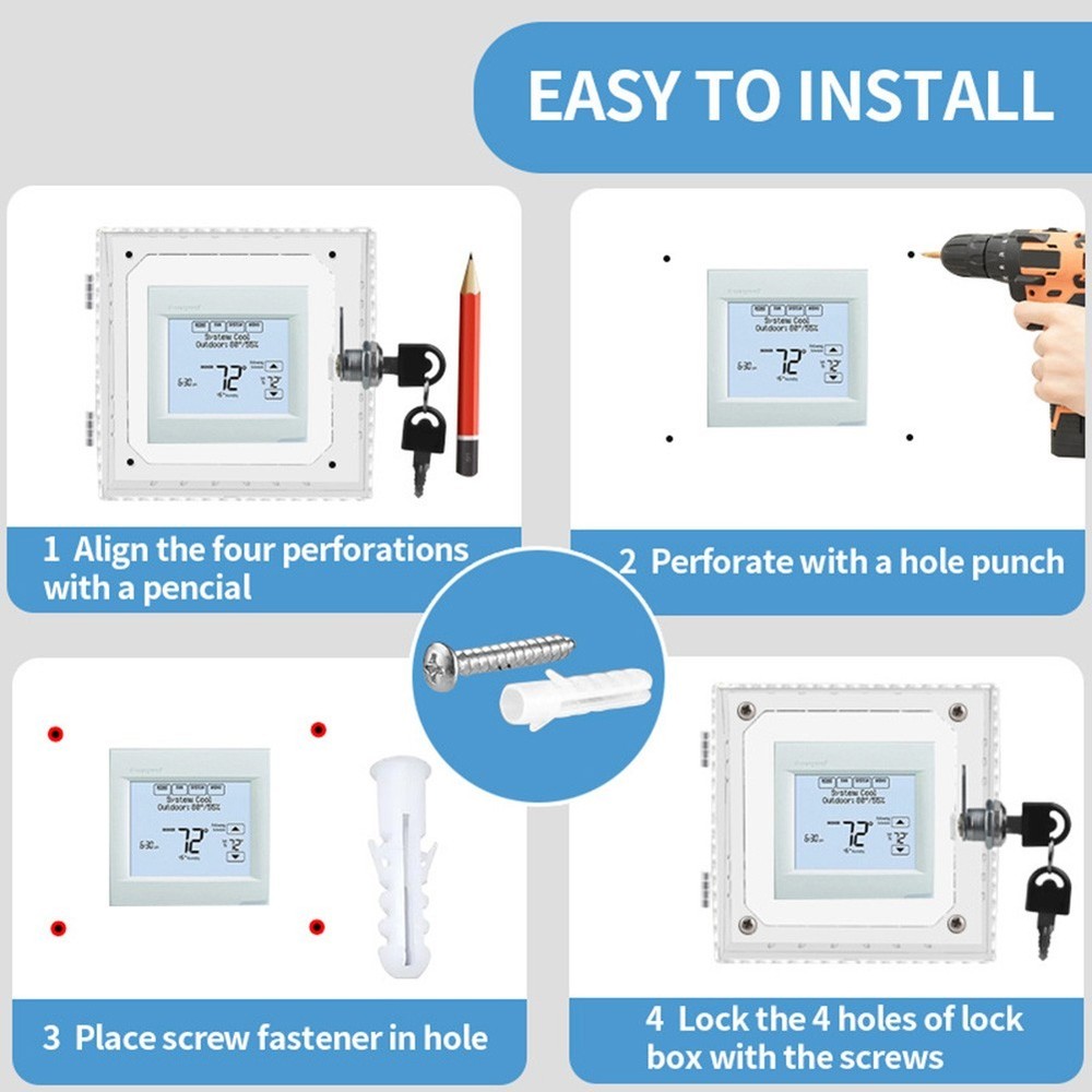 Lockable Transparent Guard Box for Energy Efficient Temperature Control