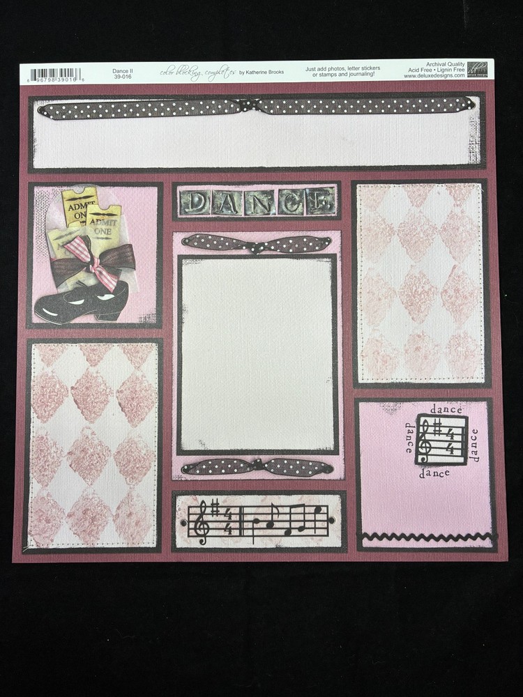 ASSORTED "DANCE" 12 X 12 SINGLE-SIDED PAPERS