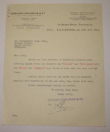 BRITANNIC & SOLLUND 1934 Document