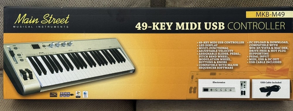 Main Street 49 Key MIDI USB Controller MKB-M49