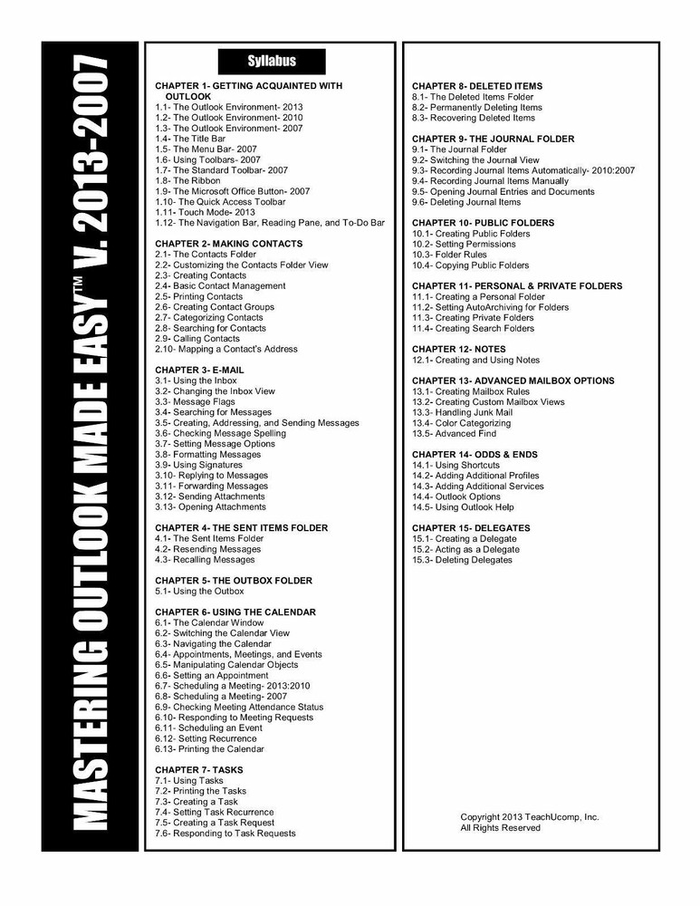 Learn Microsoft OUTLOOK 2013 2010 Training Tutorial DVD & Digital Course 4 Hours