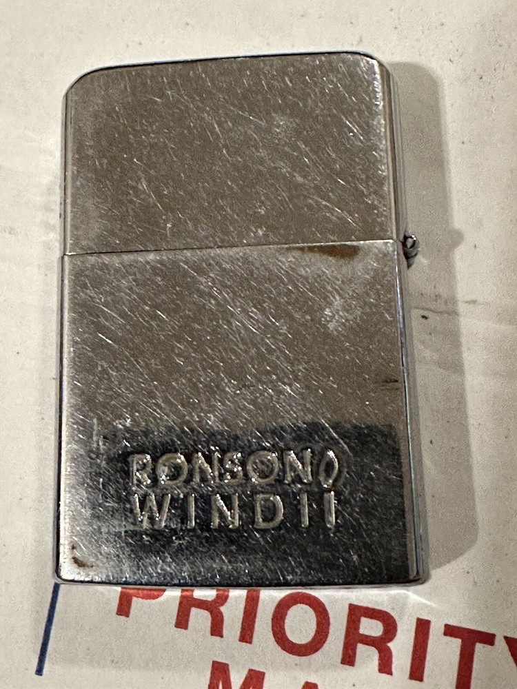 Vintage Ronson Wind II Cigarette Lighter Sparks Needs Butane Refill