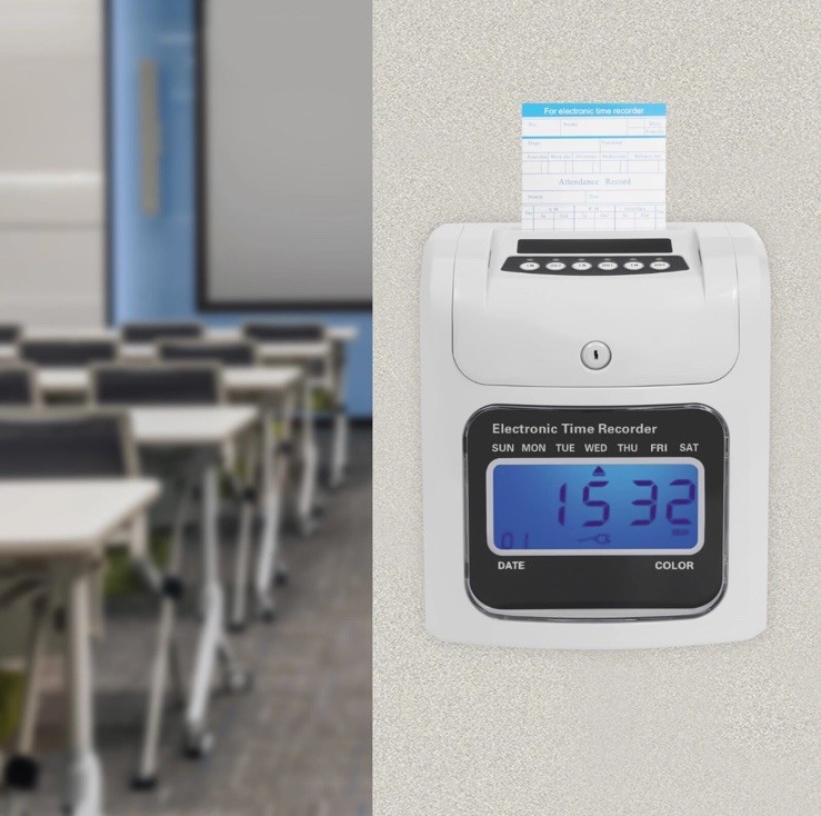 LCD Scanner Employee Attendance Machine Time Clock Staff Check In Out Machine