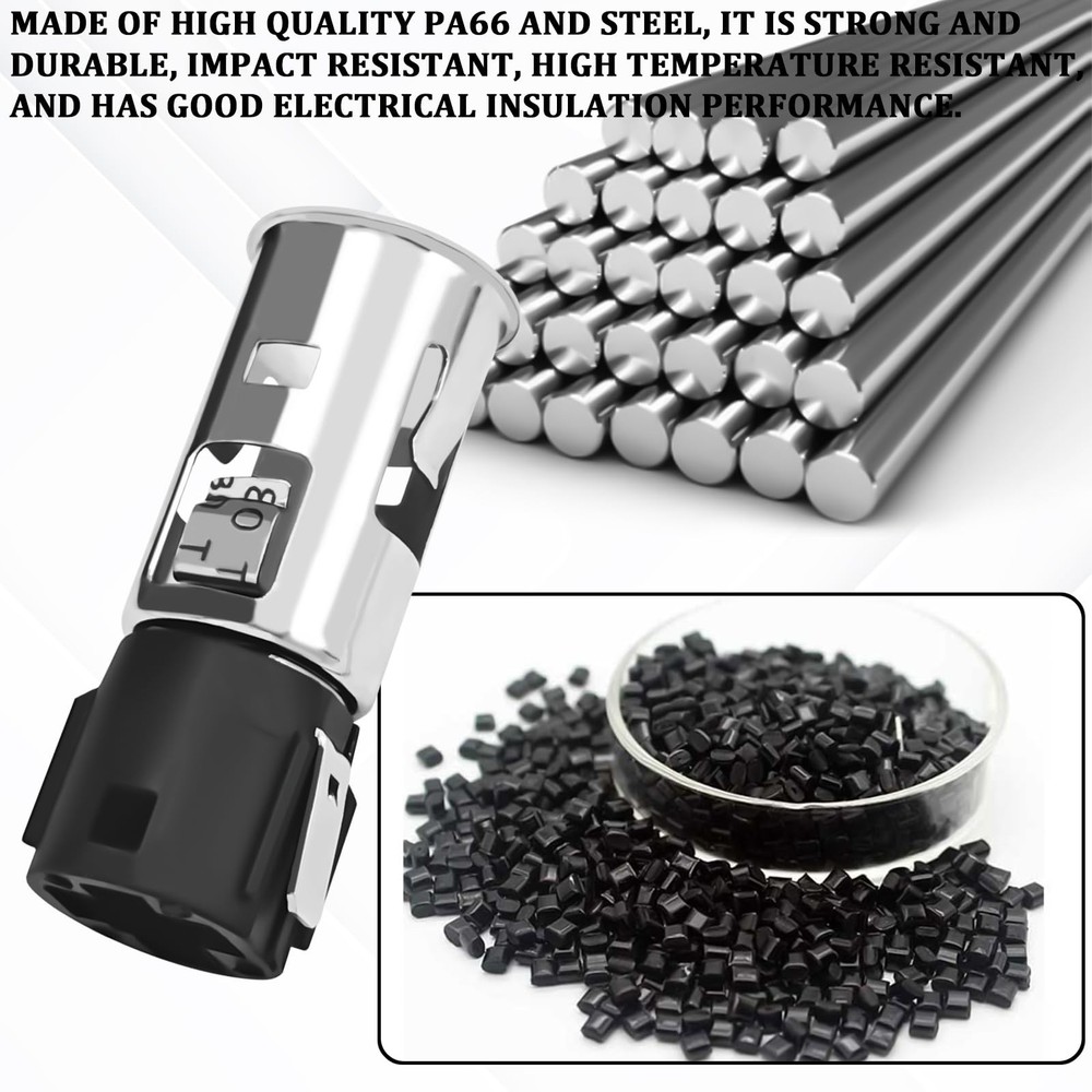 Cigarette Lighter Socket with Removal Tool, 12V Car black