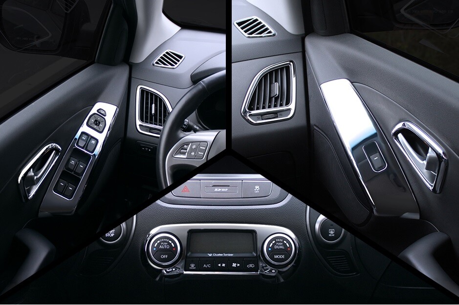 ACCESSORIES FOR HYUNDAI ix35 2014-2015 TUNING INTERIOR CHROME SET INTERIOR MOLDING