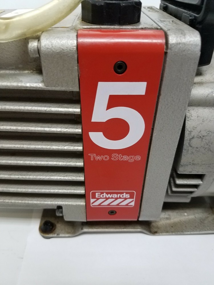 EDWARDS 5 E2M5 TWO-STAGE HIGH VACUUM PUMP TESTED AND WORKING